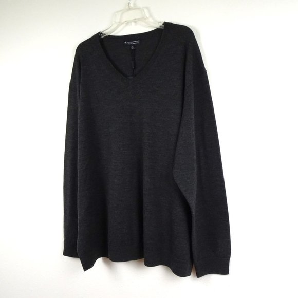 Hart Schaffner Marx V-Neck Sweater - Dark Gray - Picture 3 of 7